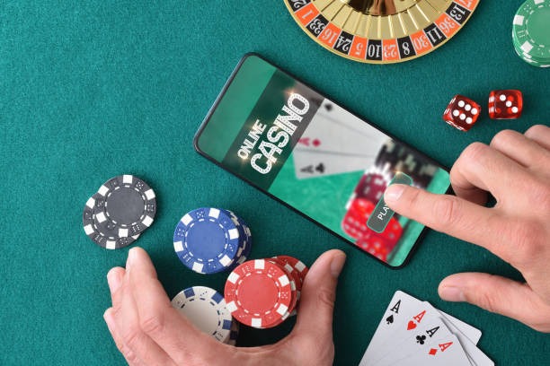 Slot game interface showing stake selection and spin button